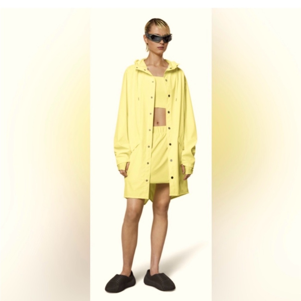 NEW RAINS LONG JACKET STRAW Sz S